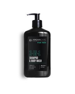 Arganicare 2 In 1 Men Shampoo & Body Wash - Argan & Caffeine 400 Ml