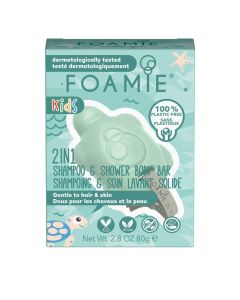 Foamie 2In1 Kids Turtely Cool (With Fruity Mango-Coconut Scent) 80 G