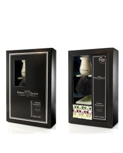Edwin Jagger Boxed Gift Set Black Fibre Shaving Brush In Ivory & Aloë Vera Shaving Cream