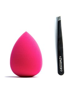 Combideal The Make-Up Blender Pink + The Tweezer Slant Black