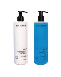 Académie Skin Cleanser + Toner Sensitive Xxl Duo Pack 800 Ml